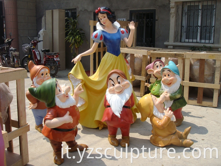 fiberglass snow white statue 